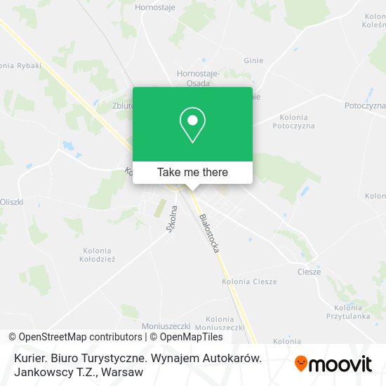 Kurier. Biuro Turystyczne. Wynajem Autokarów. Jankowscy T.Z. map