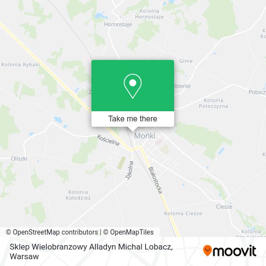 Sklep Wielobranzowy Alladyn Michal Lobacz map