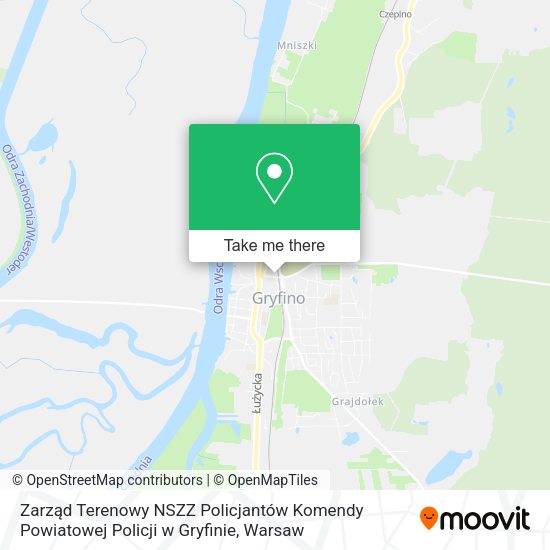 Zarząd Terenowy NSZZ Policjantów Komendy Powiatowej Policji w Gryfinie map