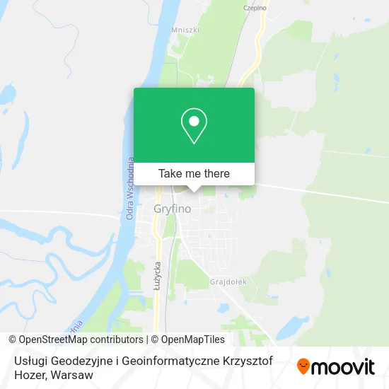 Карта Usługi Geodezyjne i Geoinformatyczne Krzysztof Hozer