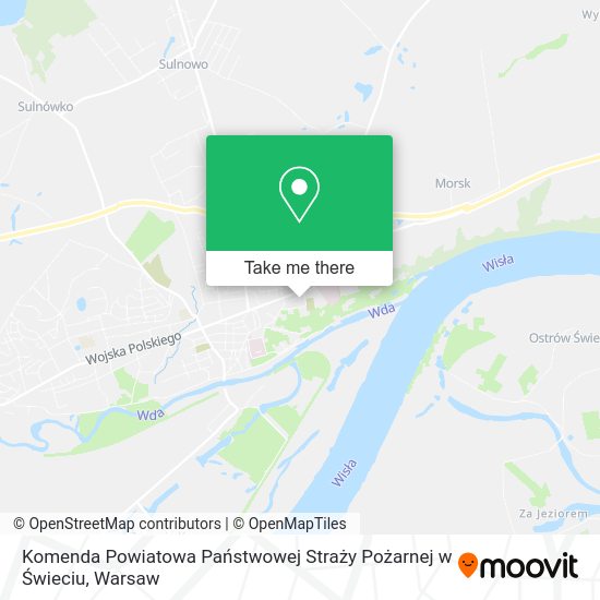 Карта Komenda Powiatowa Państwowej Straży Pożarnej w Świeciu