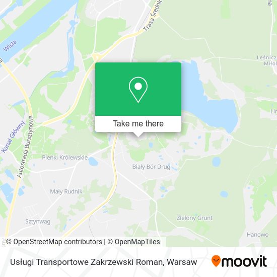 Карта Usługi Transportowe Zakrzewski Roman