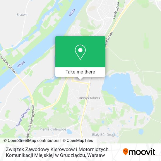 Карта Związek Zawodowy Kierowców i Motorniczych Komunikacji Miejskiej w Grudziądzu