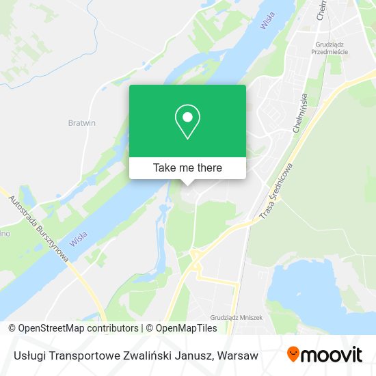 Usługi Transportowe Zwaliński Janusz map