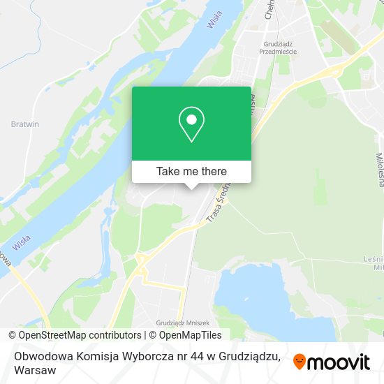 Obwodowa Komisja Wyborcza nr 44 w Grudziądzu map