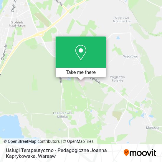 Usługi Terapeutyczno - Pedagogiczne Joanna Kaprykowska map