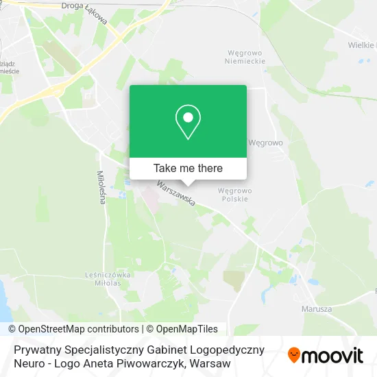 Карта Prywatny Specjalistyczny Gabinet Logopedyczny Neuro - Logo Aneta Piwowarczyk
