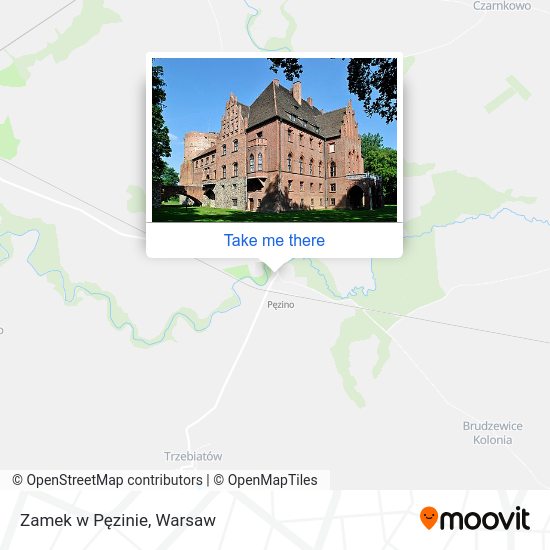 Zamek w Pęzinie map