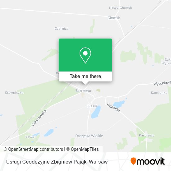 Usługi Geodezyjne Zbigniew Pająk map