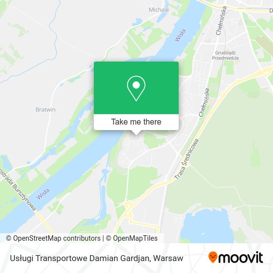 Usługi Transportowe Damian Gardjan map