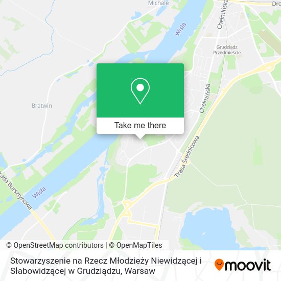 Stowarzyszenie na Rzecz Młodzieży Niewidzącej i Słabowidzącej w Grudziądzu map