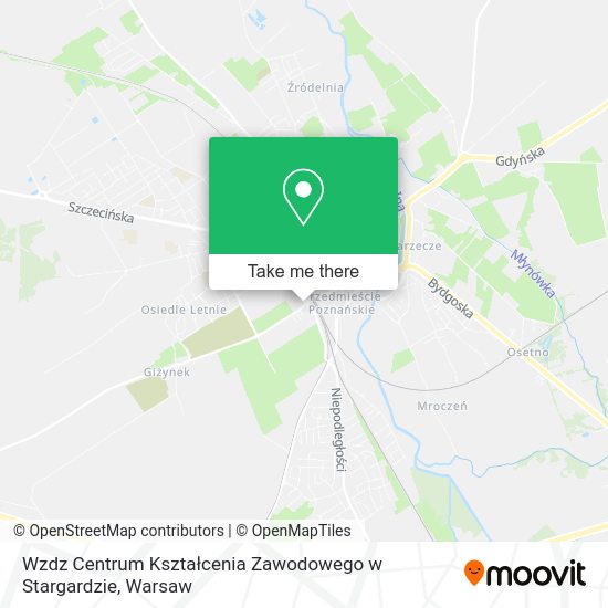 Карта Wzdz Centrum Kształcenia Zawodowego w Stargardzie
