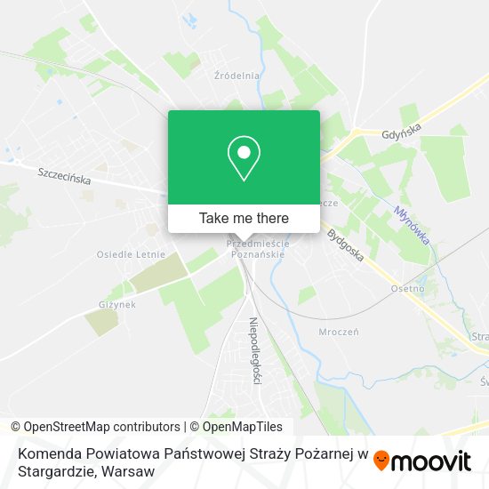 Komenda Powiatowa Państwowej Straży Pożarnej w Stargardzie map