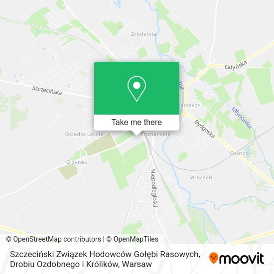 Szczeciński Związek Hodowców Gołębi Rasowych, Drobiu Ozdobnego i Królików map