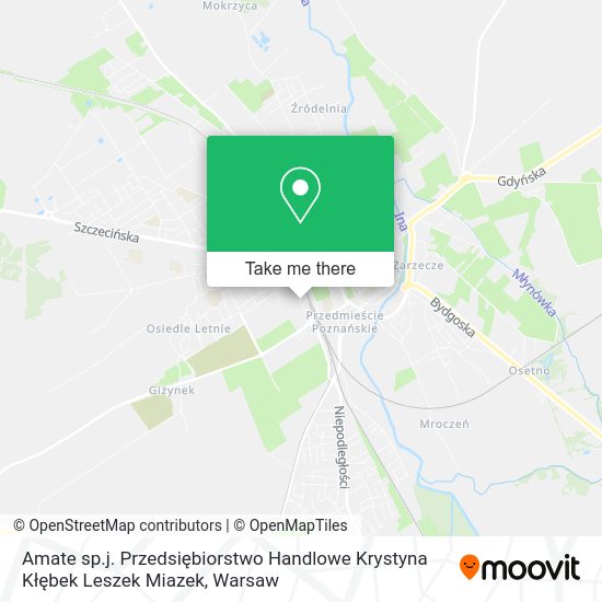 Amate sp.j. Przedsiębiorstwo Handlowe Krystyna Kłębek Leszek Miazek map