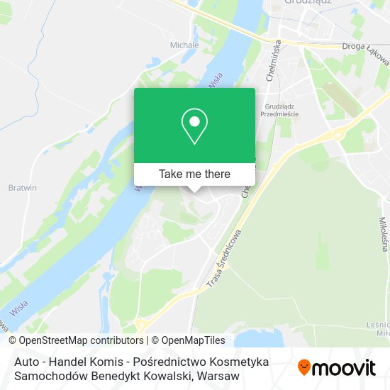 Auto - Handel Komis - Pośrednictwo Kosmetyka Samochodów Benedykt Kowalski map