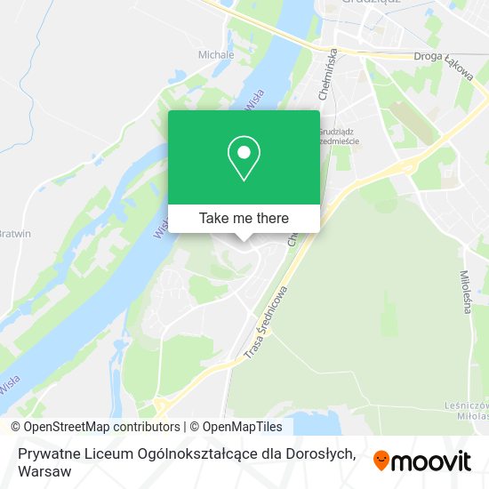 Prywatne Liceum Ogólnokształcące dla Dorosłych map