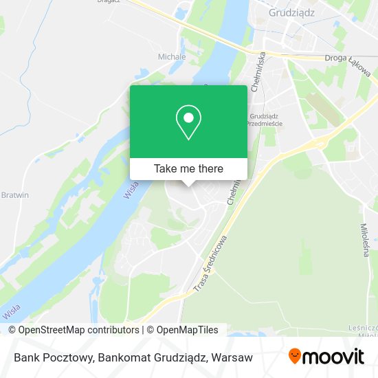 Bank Pocztowy, Bankomat Grudziądz map