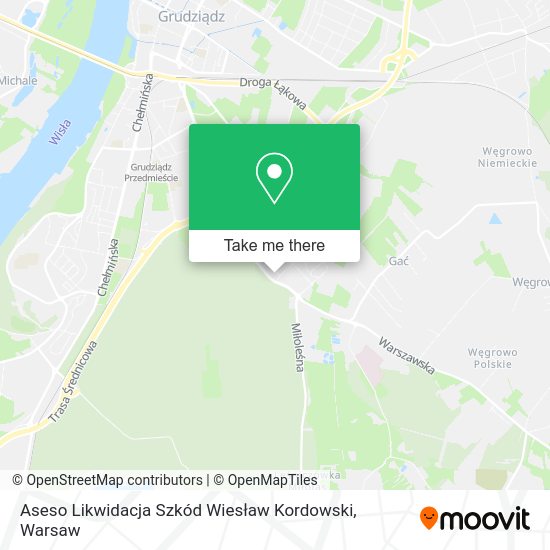 Aseso Likwidacja Szkód Wiesław Kordowski map