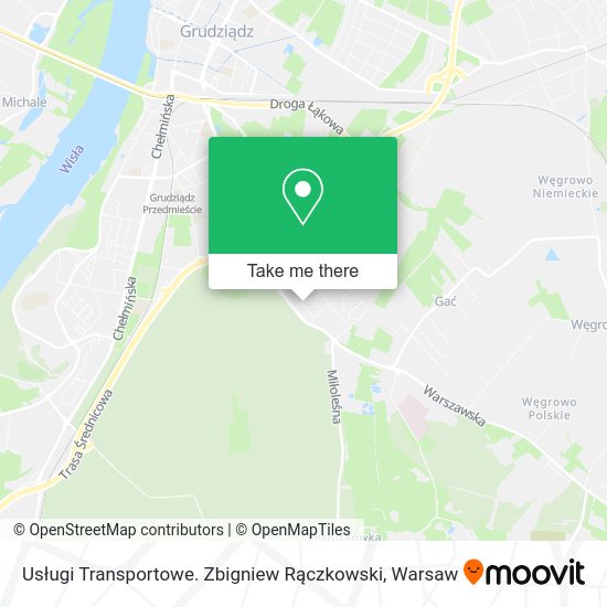 Usługi Transportowe. Zbigniew Rączkowski map