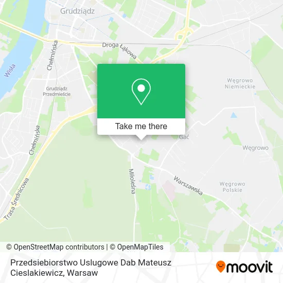 Карта Przedsiebiorstwo Uslugowe Dab Mateusz Cieslakiewicz