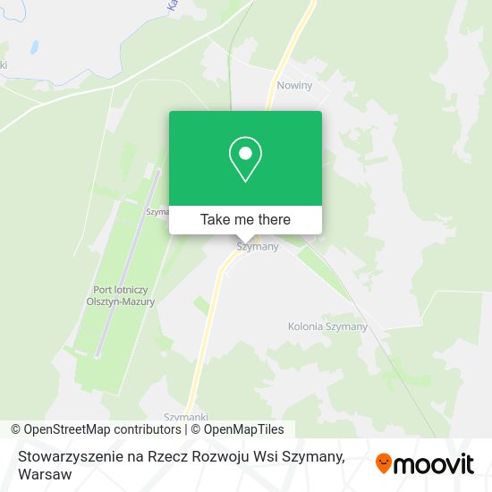 Карта Stowarzyszenie na Rzecz Rozwoju Wsi Szymany