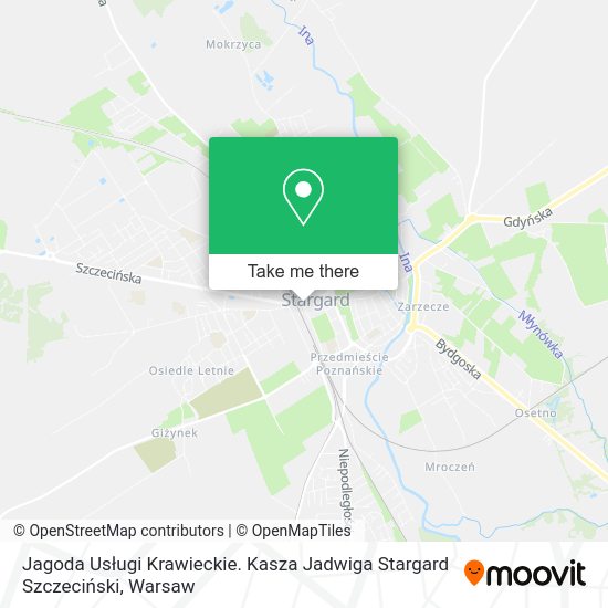 Jagoda Usługi Krawieckie. Kasza Jadwiga Stargard Szczeciński map