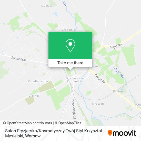 Карта Salon Fryzjersko / Kosmetyczny Twój Styl Krzysztof Mysielski