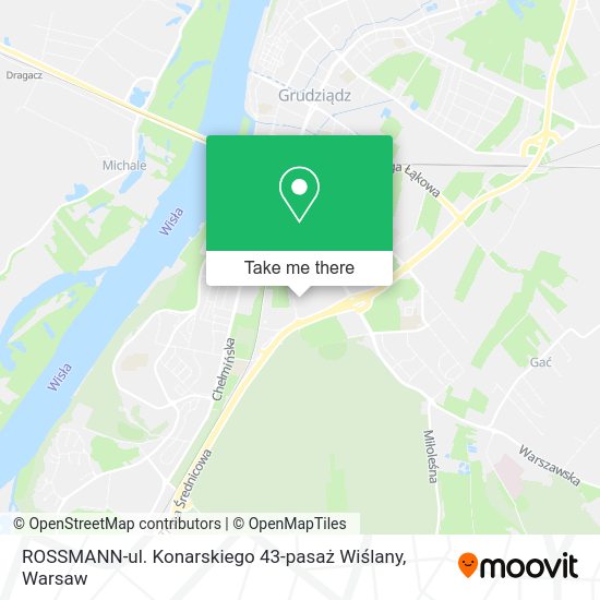 ROSSMANN-ul. Konarskiego 43-pasaż Wiślany map