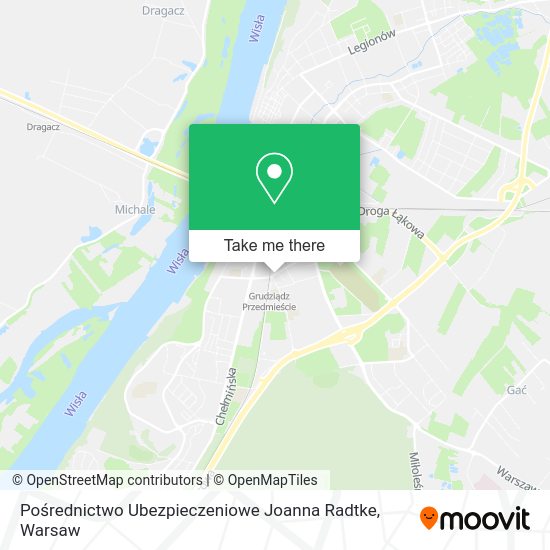 Pośrednictwo Ubezpieczeniowe Joanna Radtke map