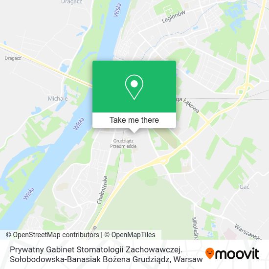 Prywatny Gabinet Stomatologii Zachowawczej. Sołobodowska-Banasiak Bożena Grudziądz map