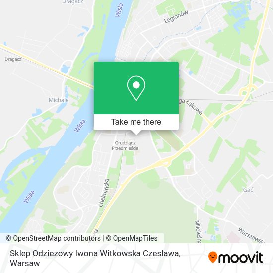 Sklep Odziezowy Iwona Witkowska Czeslawa map