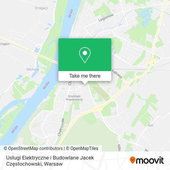 Usługi Elektryczne i Budowlane Jacek Częstochowski map