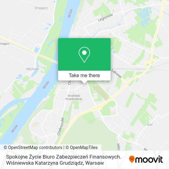 Spokojne Życie Biuro Zabezpieczeń Finansowych. Wiśniewska Katarzyna Grudziądz map