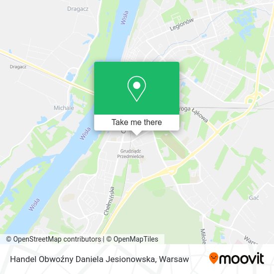 Handel Obwoźny Daniela Jesionowska map