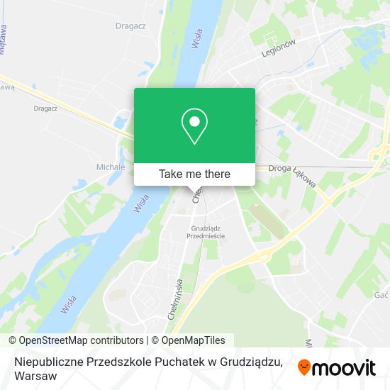 Карта Niepubliczne Przedszkole Puchatek w Grudziądzu