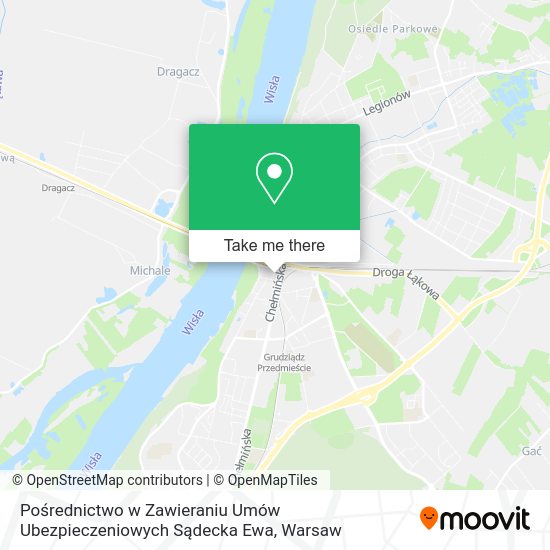 Pośrednictwo w Zawieraniu Umów Ubezpieczeniowych Sądecka Ewa map