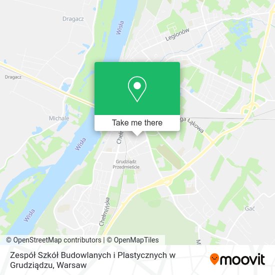 Zespół Szkół Budowlanych i Plastycznych w Grudziądzu map