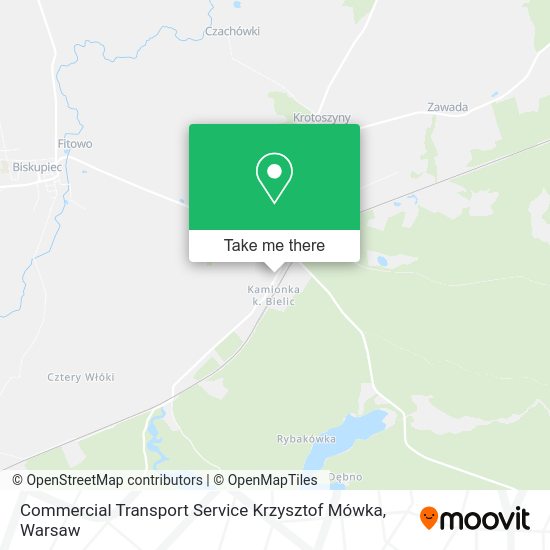 Commercial Transport Service Krzysztof Mówka map