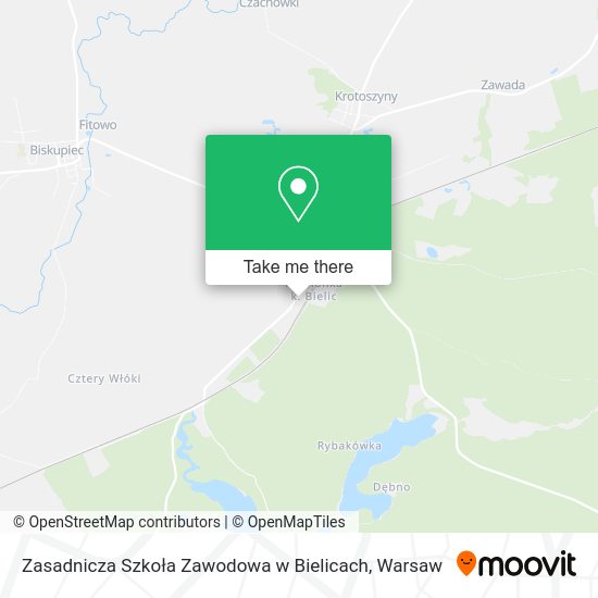 Zasadnicza Szkoła Zawodowa w Bielicach map