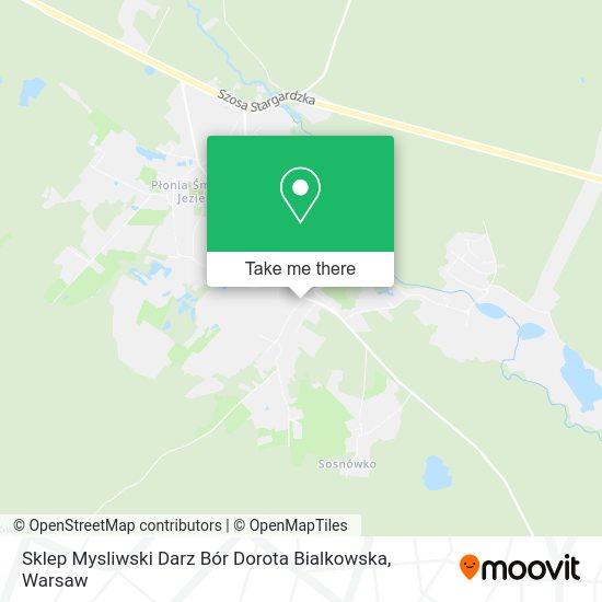 Sklep Mysliwski Darz Bór Dorota Bialkowska map