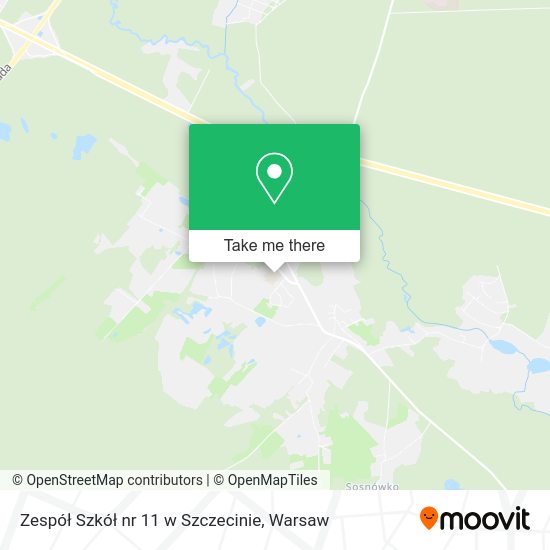 Zespół Szkół nr 11 w Szczecinie map