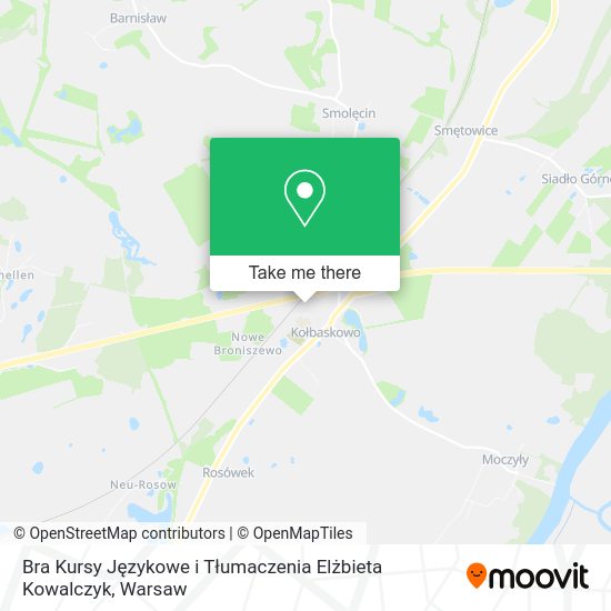 Bra Kursy Językowe i Tłumaczenia Elżbieta Kowalczyk map