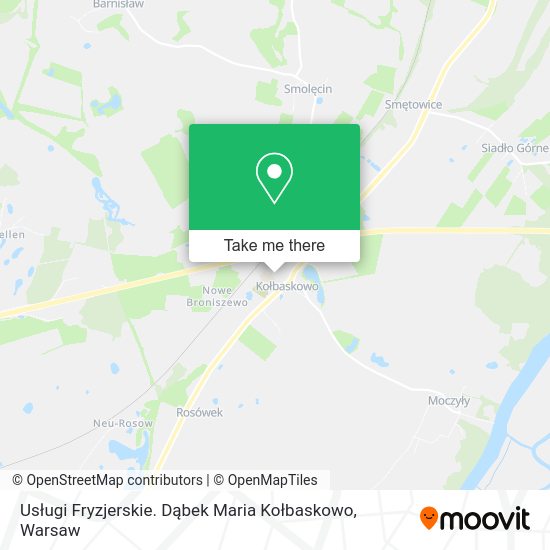 Usługi Fryzjerskie. Dąbek Maria Kołbaskowo map