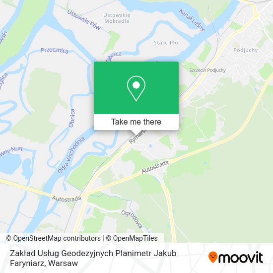 Zakład Usług Geodezyjnych Planimetr Jakub Faryniarz map