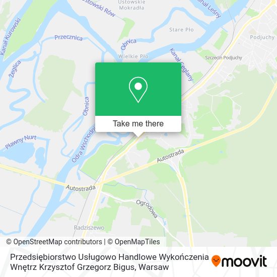 Przedsiębiorstwo Usługowo Handlowe Wykończenia Wnętrz Krzysztof Grzegorz Bigus map