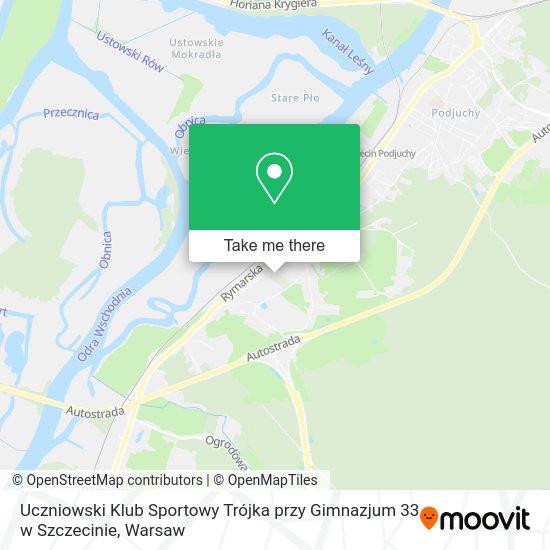 Uczniowski Klub Sportowy Trójka przy Gimnazjum 33 w Szczecinie map