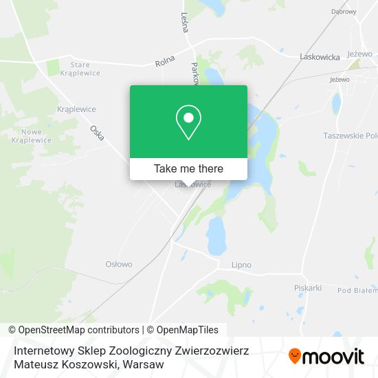 Internetowy Sklep Zoologiczny Zwierzozwierz Mateusz Koszowski map