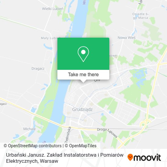 Urbański Janusz. Zakład Instalatorstwa i Pomiarów Elektrycznych map