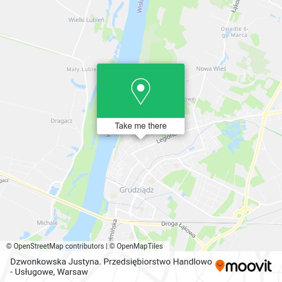 Dzwonkowska Justyna. Przedsiębiorstwo Handlowo - Usługowe map